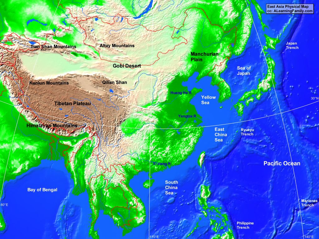 Landforms And Bodies Of Water In South East Asia 55