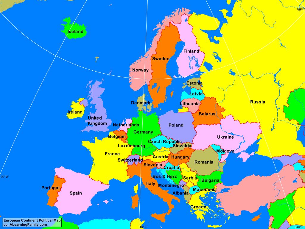 Political Europe Map